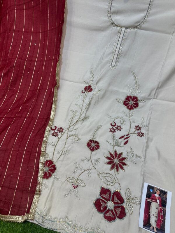 Allover Pure Muslin Suit - Image 2