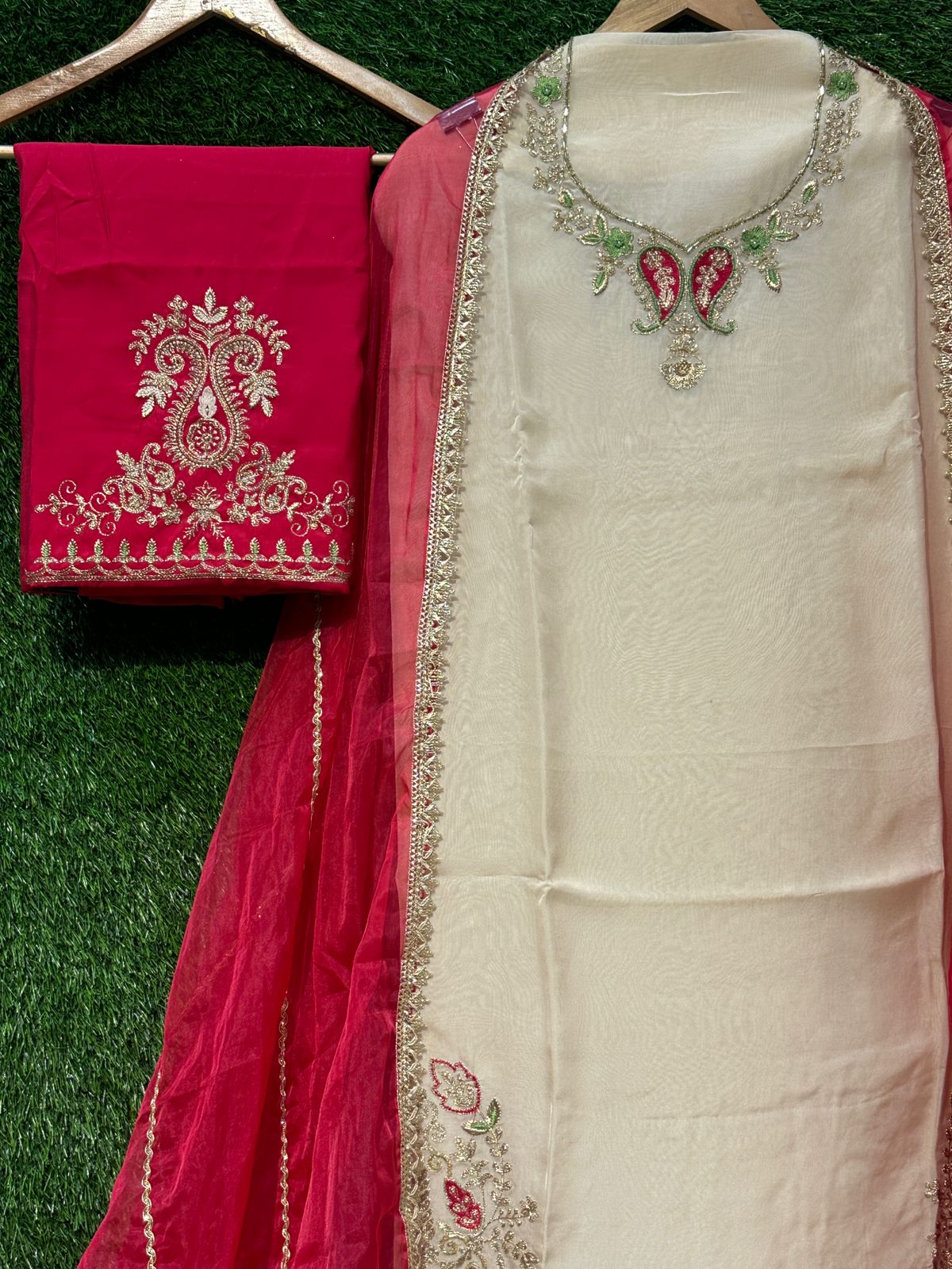 Beautiful Pure Organza Suit