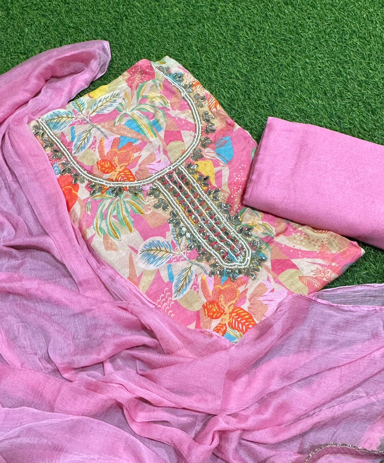 Boutique Style Muslin Suit