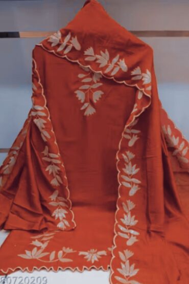 Allover Vichitra Silk Suit