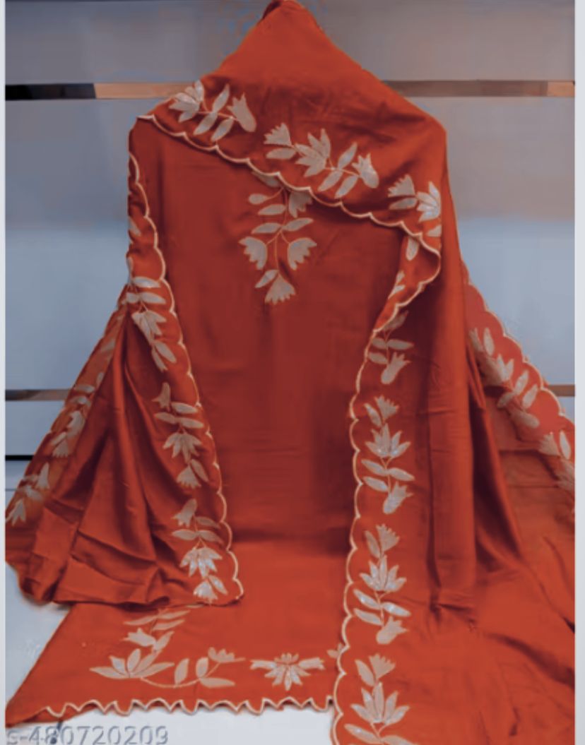 Allover Vichitra Silk Suit